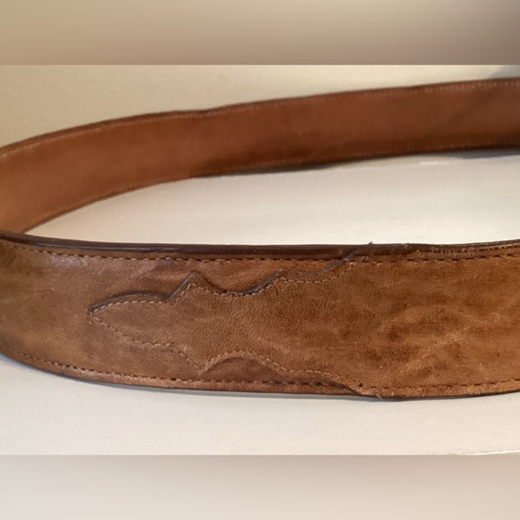 Tony Lama Leather Belt - Tan Brown Made in USA - Picture 6 of 9